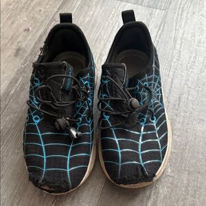 Bronax Kids Blue and Black Spiderman Slip on Shoes Size 13 Used Condition